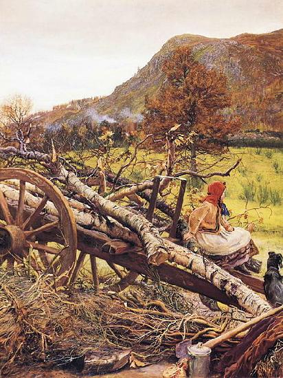 Sir John Everett Millais Winter Fuel oil painting image